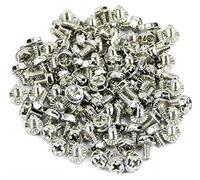 Maxmoral 200pcs Toothed Hex 6/32 Screw 6-32 Computer PC Case Hard Drive Motherboard Mounting Screws.