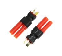 Maxmoral 2PCS Deans T-Plug Male to HXT 4mm Connector RC Lipo Battery Converter Adapter No Wires
