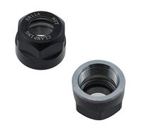 Maxmoral 2pcs ER11 A Type M14 Thread Collet Clamping Hex Nuts for CNC Milling Chuck Holder Lathe