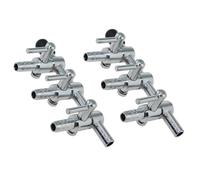 Maxmoral 2PCS Stainless Steel 3 Way Airflow Distribution Pump Components Aquarium Air Flow Control Lever Valve for Hatchery and Aquaculture Applications