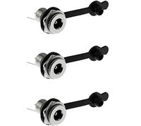 Maxmoral 3PCS DC-099 DC Power Socket Connector with Waterproof Cover Cap,Threaded Female Panel Mounting Adapter Power Jack 5.5 x 2.1mm