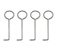 Maxmoral 4pcs Drain Key Stainless Steel Lifting Hook for Linear Floor Shower Drain Wetroom Gutter Drain Grate Daily Clean