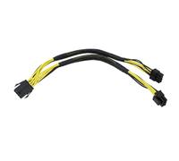 Maxmoral Black CPU 8 Pin Motherboard Power Cable Data Cord Male to Male Sleeve Braided Adapter 30cm/11.8inch