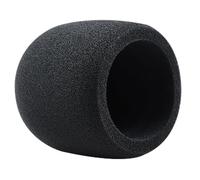 Maxmoral Black Foam Cap Spring Loaded Anti Spray Windproof Microphone Cover Suitable for Musical Instrument Voiceovers Interviews Live Recordings