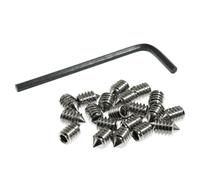 Maxmoral Fixed Screw 1/4 20x3/8 Pointed Imperial Hexagon Screw Stainless Steel Cone Set Screw for Cabinets Furniture Towel Racks Faucets Door Handles Windows and Doors