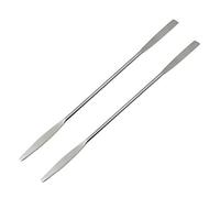 Maxmoral Stainless Steel Lab Semi-Micro Shovel Spatula, Double-Ended, Tapered Arrow & Flat Ends, 50 mm x 9 mm, 2-Pack