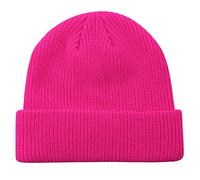 MaxNova Slouchy Beanie Hats Winter Knitted Caps Soft Warm Ski Hat Unisex, Neon Hot Pink, One size