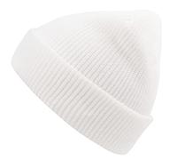 MaxNova Slouchy Beanie Hats Winter Knitted Caps Soft Warm Ski Hat Unisex, White, One Size