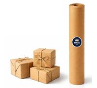 MAXO Brown Kraft Paper Roll 500mm x 20m - Multipurpose Wrapping & Packing Paper for Gifts, Parcels and Crafts - Rustic Uncoated Paper Roll for Home, Office & School Use