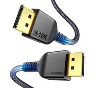 Maxonar 16K DisplayPort 2.1 Cable 1.2M DP 2.0 Cable 16K@60Hz, 10K@60Hz, 8K@120Hz, 4K@480Hz 240Hz 80Gbps HDR10 HDCP DSC 1.2a FreeSync G-Sync Display Port 2.1 Cord for Gaming Monitor