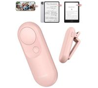 Maxonar 2-in-1 RF Remote Page Turner for Kindle with Magnetic Charging | Kindle Clicker, Magnetic 2-in-1 Storage, 100-Hour Battery, for Paperwhite, Oasis, Kobo, iPad & Tablets, Pink