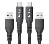 Maxonar 2Pack USB C Data Cable 10Gbps USB A Android Auto Cable QC3.0 3.1A Fast Charger Data Transfer Cable USB3.2 Gen2 for Samsung Note20 Galaxy S23/S22/S21 Z Flip5 Pixel 8 Oneplus11 1M/3.3ft-Black