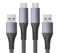Maxonar 2Pack USB C Fast Charging Cable 10Gbps Data USB A Android Auto Cable QC3.0 3.1A Fast Charger Data Transfer Cable USB3.2 Gen2 for Samsung Note20 Galaxy S23/S22/S21 Z Flip5 Tab S8 Pixel 8 1M