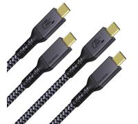 Maxonar Certified USB4 Cable with Thunderbolt 4,240W Charging Cable 40Gbps Data Cable,8K@60Hz 4K120Hz HDR,PD3.1,USB C to USB C cable,for i-Phone15Pro/Max,MacBook,SSD,Laptop,Monitor,1m,2 Packs