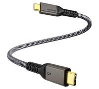 Maxonar Thunderbolt 5 Cable 1ft/0.3m 80Gbps,up to 120Gbps Bandwidth Boost for 16K/Dual 8K and 240W Charging,Compatible with Thunderbolt 4/3,MacBook M4 Pro,USB 4 and More USB C Devises