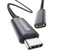 Maxonar USB C Extension Cable (3M/10ft) New Version USB3.2 (5gbps) Type C Male to Female Extension Charging & Sync for Macbook Pro M3 2022 Galaxy S24/S23/S22/Note 20 Pixel 8 Dell XPS iPhone 15 Grey