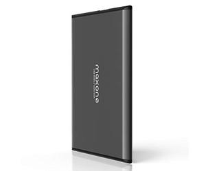 Maxone External Hard Drive 1TB HDD 2.5" Ultra Slim Aluminum USB 3.0 Backup for PC/Desktop/Laptop/TV/Chromebook/Windows - Charcoal