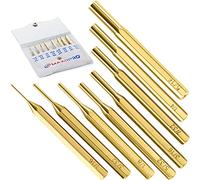 Maxopro Premium Brass Punch Set - 8 Pcs Professional Brass Drive Pin Punch Set - Non-marring Brass Punch Set for Gunsmithing - Assorted Gun Punch Set for Watch Repair Jewelry and Craft - by