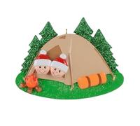 MAXORA Personalized Camping Ornament Family of 2 Camping in Tent Christmas Tree Decoration Campfire Outdoor Fun Activity Christmas Vacation Keepsake Gift