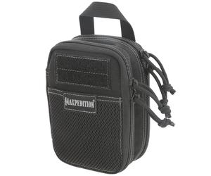 Maxpedition Double-Decker Mini Pocket Organizer (4” x 2.5” x 6”) EDC Pouch, Tactical Tool Pouch for Organization, MOLLE Accessories for Everyday Carry (Black) 0258B