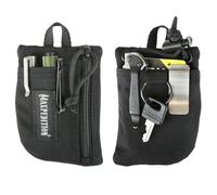 MAXPEDITION Platy Front Pocket Organizer, Durable EDC Tool Pouch for Men, Neck Wallet with Paracord Lanyard, Holds Flashlight, Multitool, Pen, Notebook (Black, 3.5" x 5")