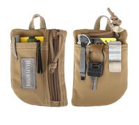 MAXPEDITION Platy Front Pocket Organizer, Durable EDC Tool Pouch for Men, Neck Wallet with Paracord Lanyard, Holds Flashlight, Multitool, Pen, Notebook (Khaki, 3.5" x 5")