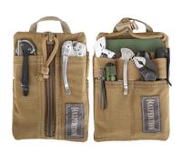 MAXPEDITION Platy Pocket Organizer, Durable EDC Tool Pouch for Men, Neck Wallet with Paracord Lanyard, Holds Flashlight, Multitool, Pen, Notebook (Dark Tan, 4" x 6")