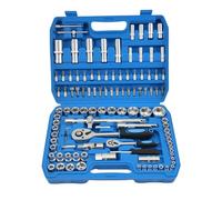 maXpeedingrods 108PCS Ratchet Sockets Mechanics Tool Kit 1/2 1/4 Socket Tool Set CRV Steel Chrome