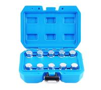 maXpeedingrods 10pcs Locking Wheel Nut Socket Key Set for BMW Master, 1/2in Drive Locking Wheel Nut Socket Spline Tamper Proof Removal Key Set for Standard 17mm Socket Tools