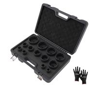 maXpeedingrods 13Pcs Grooved Lock Nut Socket Set with Internal Teeth 1/2'' Drive, Spindle Nuts Socket Kit Ball Joints Axle Locknut Remove Install Locking Hub Socket for KM KML HM HML HMLL Groove Nut