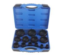 maXpeedingrods 13PCS Spindle Nuts Socket Kit Ball Joints Axle Locknut Remove Install Locking Hub Socket for KM Groove Nuts, 4 Teeth Exterior with 1/2'' 21.5mm Fits for GM Dodge Ford and GMC