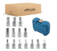 maXpeedingrods 14Pcs Drain Sump Plug Key Set, Oil Change Drain Set for Car Van 3/8" Drive with Hex Square Keys, Gearbox Axle Engine Repair HRC 43-48