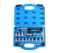 maXpeedingrods 17Pcs Diesel Injector Seats Cutter Cleaner Tool Kit | Carbon Remover for Mercedes BMW MERC CRD PSA Ford Fiat, Universal Fuel Injector Seat Cleaning Kit for Residues Removal