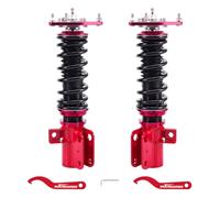 maXpeedingrods 2Pcs Front Coilovers for Subaru BRZ ZN6/ZC6 2012-2020, for Scion FR-S 2012-2020, for Toyota 86 2012-2020, 24 Levels Damper Adjustable Shock Absorber, Height Adjustable Lowering Kit, Red