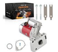 maXpeedingrods 3HP High Torque Mini Starter 18493 for Chevy for Chevrolet SBC BBC 262-454 V6 V8 153 168 Tooth, Red
