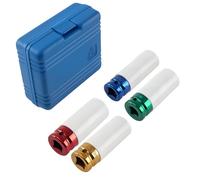 maXpeedingrods 4 Piece 1/2" Drive 6 Point Wheel Nut Socket Tool Set Deep Impact 17mm 19mm 21mm 22mm Thin Wall CRV Steel