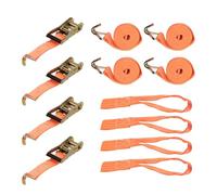 maXpeedingrods 4x Tie Down Ratchet Straps 50mm 2.9 Meter 2 tons Heavy Duty Claw Lorry Lashing EN 12195-2
