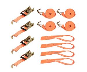 maXpeedingrods 4x Tie Down Ratchet Straps 50mm 2.9 Meter 2 tons Heavy Duty Claw Lorry Lashing EN 12195-2