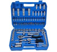 maXpeedingrods 94Pcs CRV Socket Tool Set 1/4 1/2 Drive Metric Hex Star Ratchet Extension Socket Set 4mm-32mm