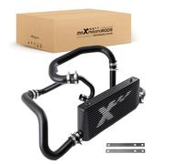 maXpeedingrods Aluminum Bar and Plate Intercooler Piping Kit Turbo Intercooler Kit for Subaru Impreza WRX GC8 (Black)