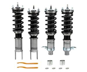 maXpeedingrods Coilover Kits for Civic EK EJ 1996-2000 24 Ways Adjustable Damper Shock Absorber Gray