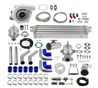maXpeedingrods New T3 T4 T04E Universal Turbocharger Kit Stage III + Wastegate + 2.5" Turbo Intercooler + Piping
