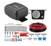maXpeedingrods On Board Air Compressor System Universal Air Spring Compressor Kit with Gauge Air Line T Fittings for Trucks Vans