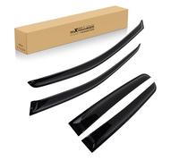 maXpeedingrods Wind Deflectors Guards for Ford Ranger T6 T7 T8 2012-2022 | Front & Rear Window Sun Rain Visors Deflectors Guard Door Shield Set Black