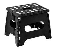 MAXPERKX 150kg Multipurpose Folding Step Stool Home Kitchen Easy Storage Grip Multi Purpose Foldable Stepstool Collapsible Portable Lightweight Compact Sturdy Durable Heavy Duty Stool (Black)