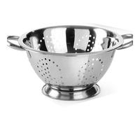 MAXPERKX 18/20/24/28cm Stainless Steel Deep Colander Strainer with Large Holes for Pasta Vegetables Fruits Rice Beans Noodles Handle Kitchen Healthy Gluten-Free Organic Gourmet Veggie Pasta (18 CM)