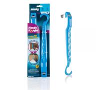 MAXPERKX 2pcs Minky Over The Door Handy Hanger Hook Clothes Storage Holder Towel Hanging Rack Wardrobe Easy to Carry Multiple Blue 2 Pack Hooks Washing Line Space Saving Organiser