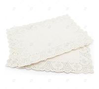 MAXPERKX 40x Rectangle Napkin Lace Paper Doilies Table Covers Doyleys Catering Cake Holder for Buffet Cake Fried Food Party Wedding Tableware Decoration