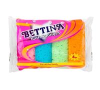 MAXPERKX 4pcs Bettina Shower/Bath Sponges for Body | for Adults & Kids Rectangular Cleaning Soft Skin Massage Scrub x4