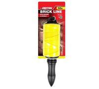 MAXPERKX 50m Brick Line with Holder- Multi-Purpose String Ideal for Building Work with Plastic Spindle Handle and Lock High-Visibility Long Line Leveling Tool for Bricklaying and Masonry (50m)